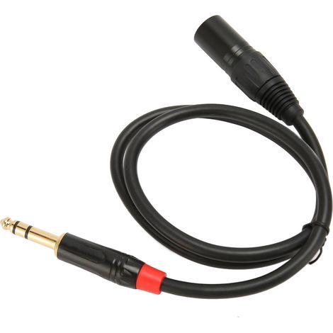 Câble audio jack 6,35 mm vers XLR mâle, longueur 0,75 m, pour microphone et console de mixage. (1/5)