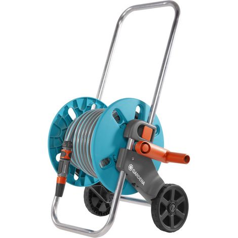 GARDENA Carro portamangueras con ruedas y manguera de 20 m CleverRoll S (18502-50)