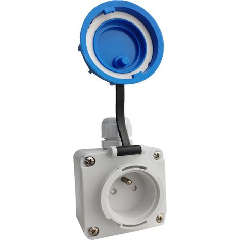 Presa industriale da superficie 16A 230V IP68 ermetica e impermeabile (1/5)