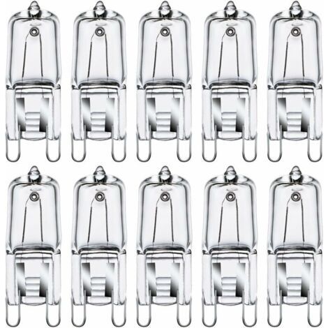 Ampoules Halogènes G9 Dimmable 35W, Blanc Chaud 2800K, 10 Pack (1/4)