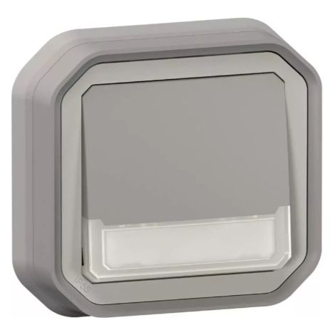 Legrand 069824L Pulsante NO-NF luminoso portaetichetta con luce impermeabile Plexo 10A IP55 IK08