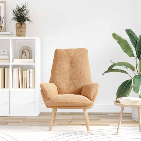 Sessel Beige 69 x 74 x 93 cm Sherpa-Stoff (1/5)