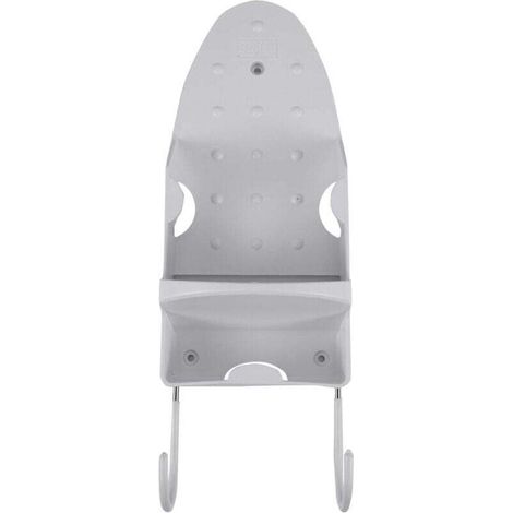 Easy-to-mount wall-mounted ironing board, iron organizer, ironing board hanger, hotel storage combination for electric iron, white