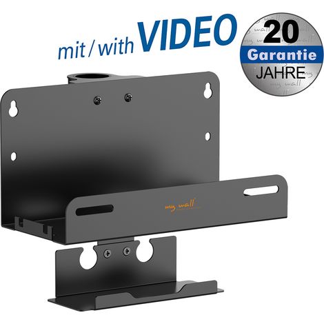 my wall Media Player Halterung - HZ53WL, Montage auf de TV-Ständer mit Rohr de 35 mm, Power Strip Rack, Streaming Box Halterung, IP TV Box, Konsolen de Spiele, Zubehör de TV