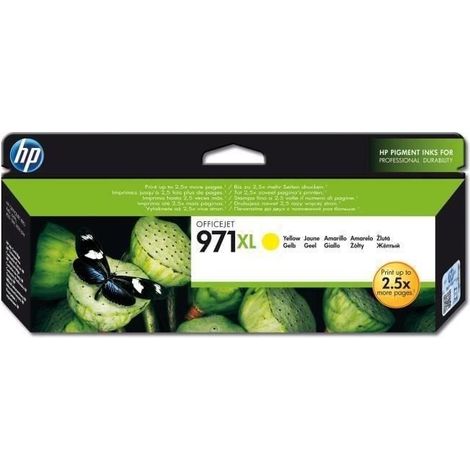 Cartouche d'encre jaune haute capacité HP 971XL (CN628AE) pour HP Officejet Pro X451/X476/X551/X576