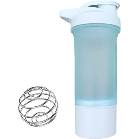 Bouteille shaker pour protéines de 500 ml, bouteille de mélange bleue, bouteilles d'eau de sport pour l'entraînement, bouteilles d'eau de fitness (1/4)