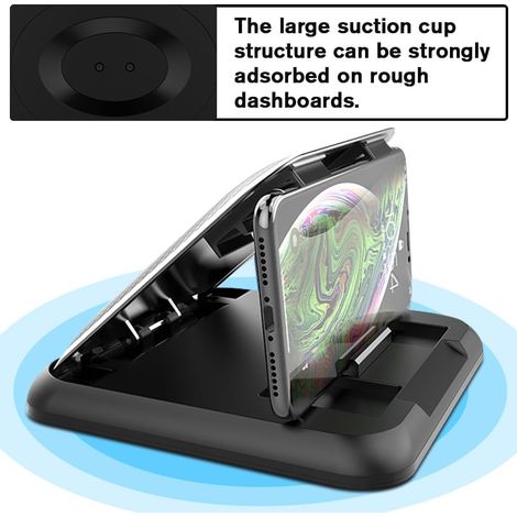 Support téléphone voiture tableau de bord antidérapant, fixation universelle stable pour smartphone et navigation quotidienne (1/5)