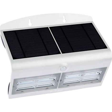 V-TAC Lampada LED Solare da Muro a Batteria 6,8W Sensore PIR Bianco Bianco Naturale IP65