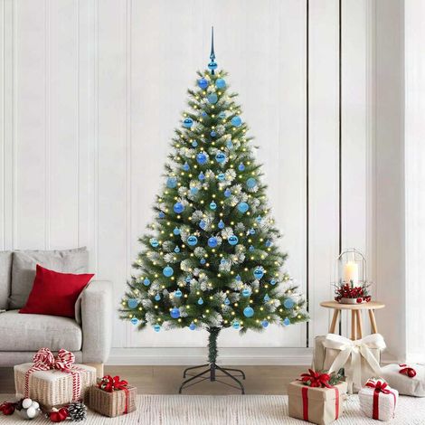 vidaXL Künstlicher schwenkbarer Weihnachtsbaum mit flockigem Schnee (1/5)