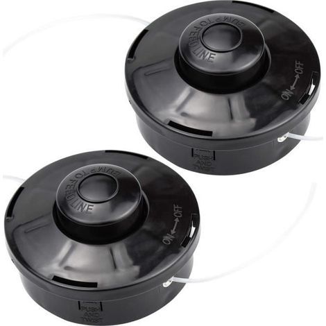 Set di 2 testine universali per decespugliatore A6481 Bobina in nylon per tagliabordi Testina di taglio per decespugliatore M10 X 1.25 per (1/4)