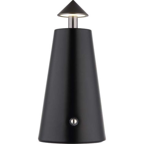 Tischleuchte Beistelllampe Leselampe Metall schwarz matt Touchdimmer LED H 19cm