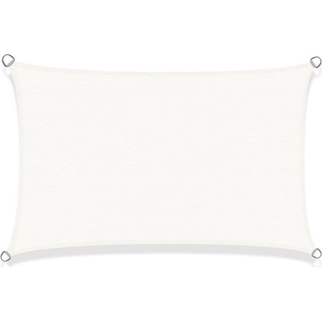 LaBlanc – Rechteckiges Sonnensegel, 2,5 x 3 m, HDPE-Schattentuch, atmungsaktive Markise, UV-Strahlenschutz für den Außenbereich, Garten, Terrasse, Balkon, Farbe Beige
