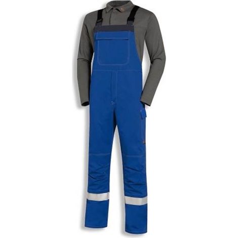 Uvex Multi Function 3661 Schweißer-Arbeitshose - Blaue Latzhose: 44/46 (1/2)