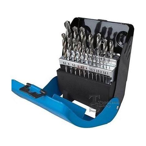 SET 19 PUNTE PER TRAPANO IN TITANIO KIT PUNTE FERRO MISURE 1 A 10 CM + CUSTODIA