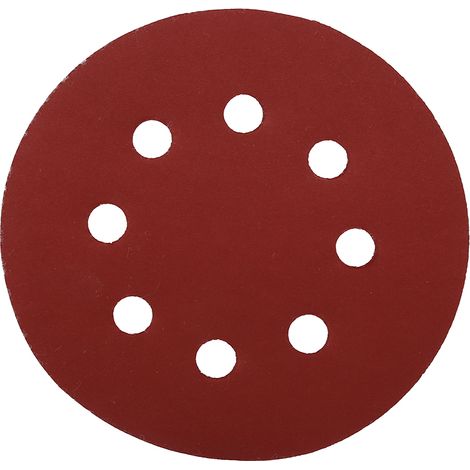 Disques de polissage ronds rouges 125mm, papier abrasif 800 avec 8 trous (1/3)