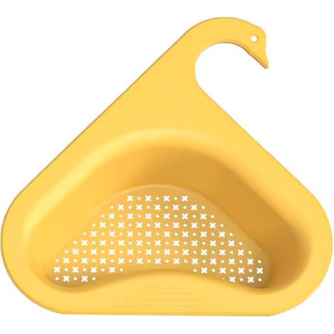 Panier de vidange d'évier Triangle Swan Support de vidange pour fournitures de cuisine (jaune) (1/4)