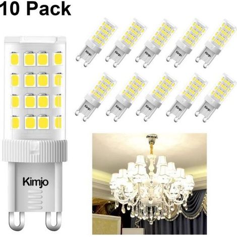 Ampoules LED G9 Kimjo - Blanc Froid 6000K 400LM - 10 pièces (1/4)