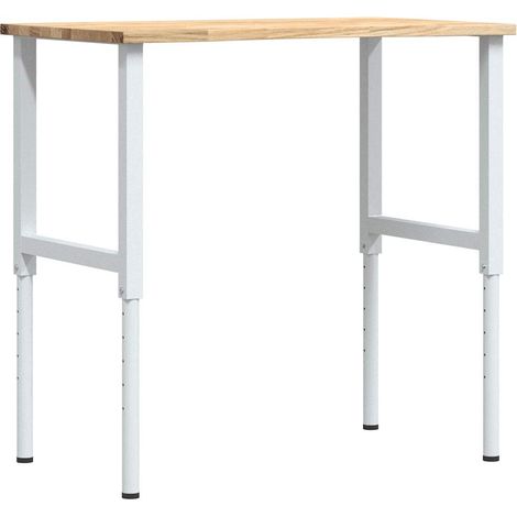 Établi 100x60x(71,5-98) cm bois de chêne massif (1/5)