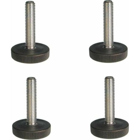 4x vis pied M6 x 20 base 29mm bouton moleté tête plastique molette meuble table chaise (1/2)