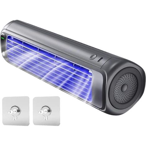 Climatiseur portable New Cooling Ace 2026 ventilateur de refroidissement à 3 vitesses recharge USB idéal pour la chambre le bureau et la maison - Gris (1/5)
