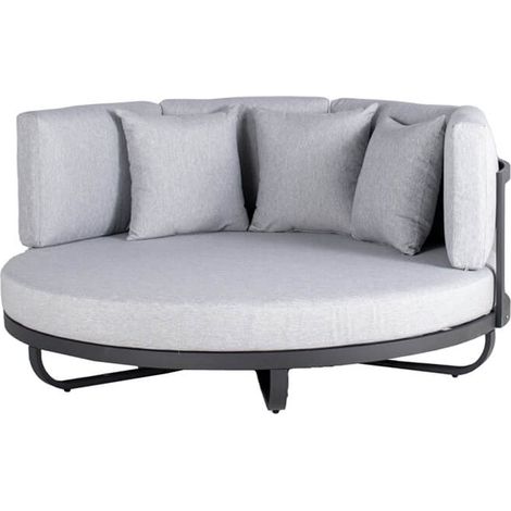 HOME DELUXE - Dormeuse da esterno FLORIDA  Colore: grigio, versione: senza tavolino