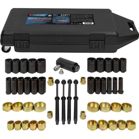 Kit extractor de bujes y cojinetes para brazos de control hidráulicos Forsage, 49 piezas