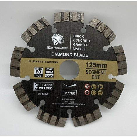 Lama diamantata Turbo CUT da 125 mm, professionale indiana. (1/2)