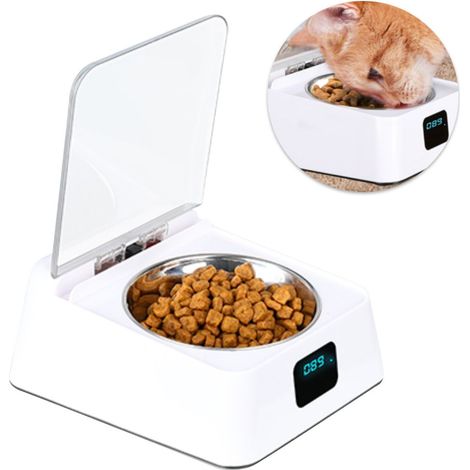 1 Gamelle automatique, détection infrarouge jusqu'à 1 m, acier inoxydable 304 et ABS alimentaire, 330 ml, pour chien et chat (1/5)