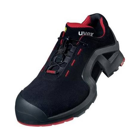 Chaussures de travail basses Uvex 1 S3 SRC ESD 85162 - 41 (EU) - Noir / rouge