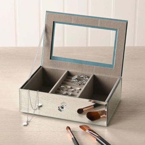 Single Mirror Glass Jewellery Box (1/3)