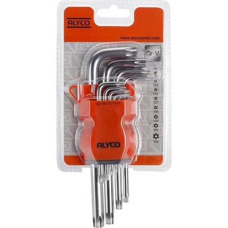 Set De 9 Clés Torx Inviolables Avec Support Plastique Alyco Orange Alyco 170615 (1/5)