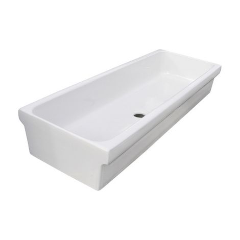 Lavabo à canal en céramique 90x45x20 cm (1/2)