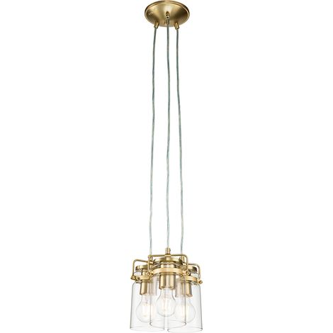 Elstead Kichler Brinley Lampada da soffitto a sospensione a grappolo in ottone spazzolato (1/5)