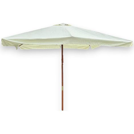 Ombrellone da giardino 3x3 mt con palo in legno e telo con bordino 50 mm Garden Deluxe Collection
