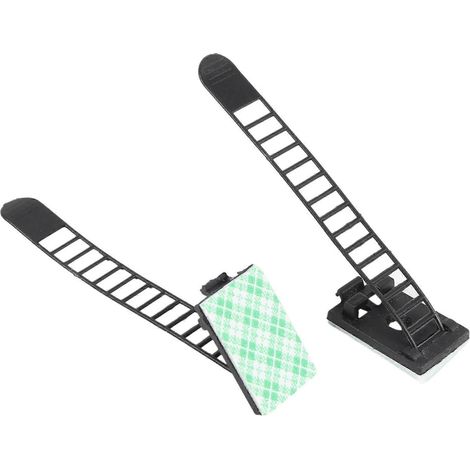 50 attaches de câble auto-adhésives et réglables en nylon, disponibles en 2 tailles (grande et petite), pour l'organisation des câbles - JBMEDIA (1/4)