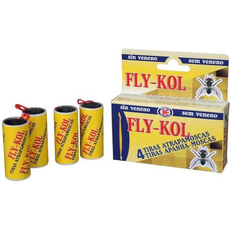 Traps de bandes de fly-kol sans poison (pack 4 UDS)