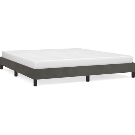 Maison Exclusive - Bettgestell ohne Matratze Dunkelgrau 160x200 c