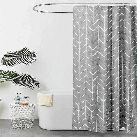 Filiyano-Rideau de douche à motifs géométriques pour salle de bain (1/4)