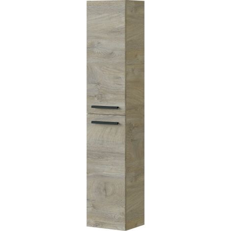 Colonna bagno sospesa 30x25,5x140 cm rovere con 2 ante - Alimo (1/5)