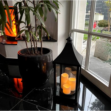 XXL Laterne inkl 3 LED Kerzen mit Timer-MMC8138 (1/4)