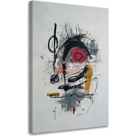 Cuadro en Lienzo Abstracción moderna sobre fondo gris 20x30 (1/5)