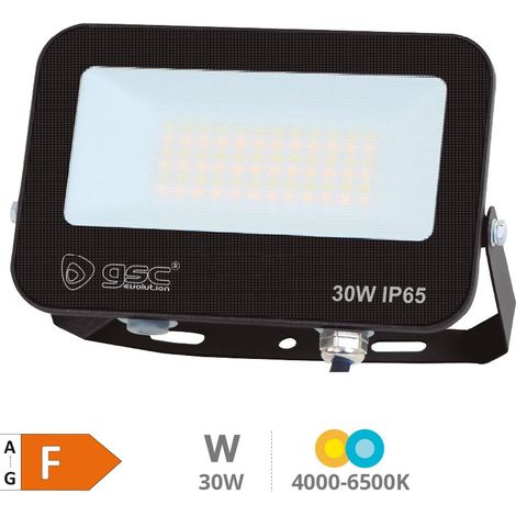 Proyector LED de aluminio 30W IP65 Negro