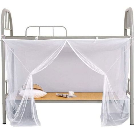 1 Moustiquaire Lit superposé 1,5x2m Tissu polyester respirant Installation sans outil Pour dortoir étudiant (1/3)