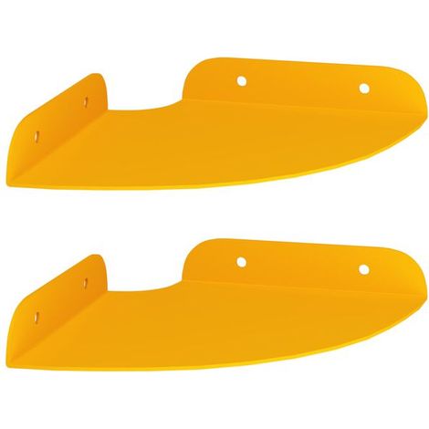 Lot de 2 Étagères Murales d'Angle Flottantes Jaune Moutarde, 15 x 15 x 2 cm (1/5)