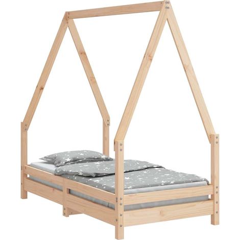 Kinderbettgestell 70x140 cm aus massivem Kiefernholz