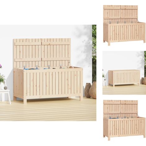 Gartenboxen - Living Gartentruhe 121x55x64 cm Massivholz Kiefer (1/3)