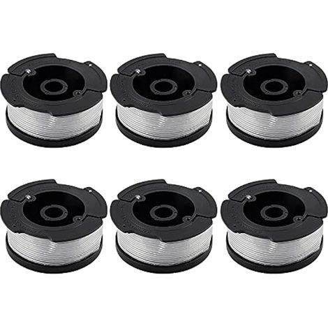 Lot de 6 bobines de fil A6481 A6485 pour débroussailleuse Black Decker STC1820CM STC1820PC STC1820EPC STC1840EPC ST5530 ST1823 GLC1823L20 (lot de 6) (1/4)