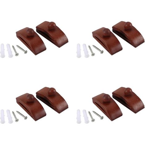 Cintres pour tapisseries, crochets pour courtepointes murales, pinces pour couvertures, présentoirs pour tapis et moquettes, lot de 8 pinces murales en bois (1/5)