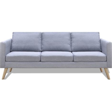 Sofá cama de 3 plazas convertible para salón cama de invitados diván plegable para salón asientos interiores de casa tela gris claro 020019620