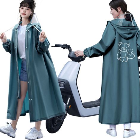 Imperméable une pièce épais et portable pour adulte, non jetable, pour véhicules électriques, femme XL (1/5)